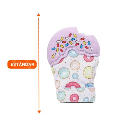 MORDEDOR TIPO FORMA DE DONA EN COLOR LILA CON GUANTE SUAVE Y+POST IT - 4