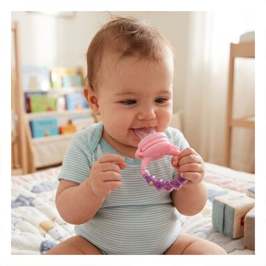 ALIMENTADOR INFANTIL EN COLOR MORADO CON BOLITAS DE SILICONA SUAVE Y+POST IT - 3