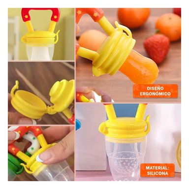 ALIMENTADOR INFANTIL EN COLOR NARANJA CON ESTRELLITAS DE SILICONA SUAVE Y+POST IT - 1