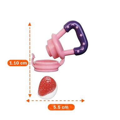 PACK4 CHUPON ALIMENTADOR CON ESTRELLITAS DE SILICONA EN COLOR MORADO SUAVE - 4