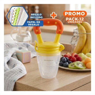 PACK12 BOQUILLA DE SILICONA EN COLOR NARANJA CON DETALLES DE ESTRELLITAS SUAVES Y+PAPEL REGALO - 1