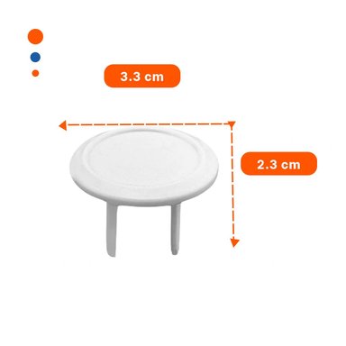 PACK6 TAPA EN FORMA CIRCULAR PARA ENCHUFE BLANCO Y EN COLOR DE 3,3CM Y+PAPEL REGALO - 4