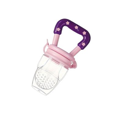 ALIMENTADOR EN COLOR MORADO CON ESTRELLITAS DE SILICONA FLEXIBLE Y+PAPEL REGALO - 1