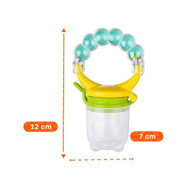 ALIMENTADOR INFANTIL CON SILICONA EN COLOR VERDE AGUA Y BOLITAS DECORATIVAS - 4