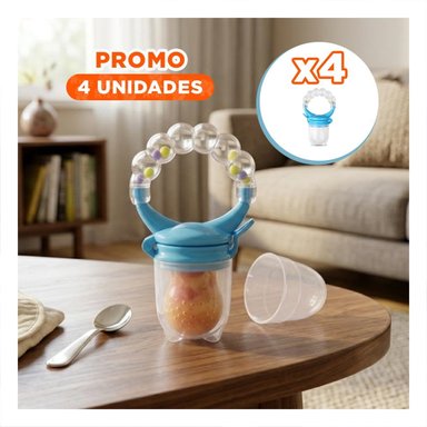 PACK4 CHUPON ALIMENTADOR CON BOLITAS DE SILICONA EN COLOR BLANCO SUAVE - 1