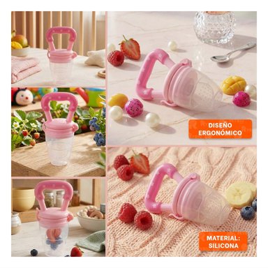 ALIMENTADOR DE USO DIARIO EN COLOR ROSADO CON ESTRELLITAS EN SILICONA Y+LIGAS REGALO - 5