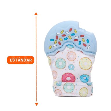 MORDEDOR EN FORMA FORMA DE DONA EN COLOR CELESTE PARA ESTIMULACION Y+REGALO STICKER - 4