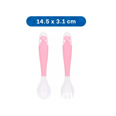 PACK6 CONJUNTO DE CUCHARA Y TENEDOR FORMA PERRITO EN COLOR ROSADO CON ESTUCHE INFANTIL - 4