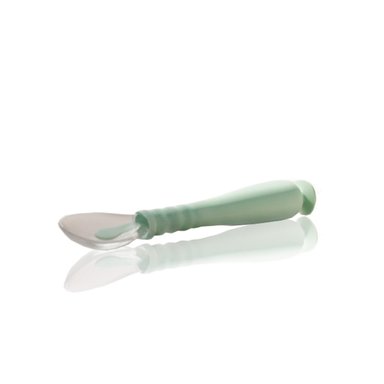 PACK6 UTENSILIO INFANTIL VERDE AGUA CON ESTUCHE Y VENTOSA INTEGRADA Y+REGALO STICKER - 2