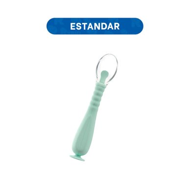PACK6 UTENSILIO INFANTIL VERDE AGUA CON ESTUCHE Y VENTOSA INTEGRADA Y+REGALO STICKER - 4