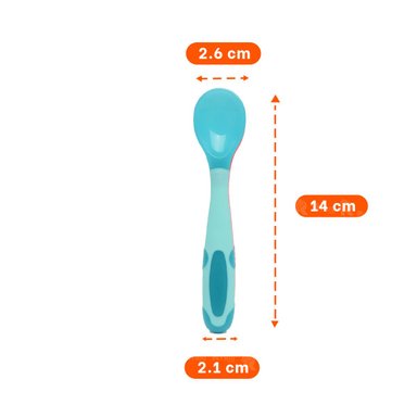 PACK6 UTENSILIO ERGONOMICO EN COLOR CELESTE EN MATERIAL SILICONA FLEXIBLE Y+REGALO STICKER - 4