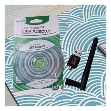 PACK2 CONECTOR INALAMBRICO USB MODERNO PARA PC Y LAPTOP CON SENAL FUERTE NEGRO Y+PAPEL REGALO - 5
