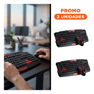 PACK2 DUO TECLADO Y MOUSE NEGRO DE ABS DE GRAN RENDIMIENTO Y ELEGANTE - 1