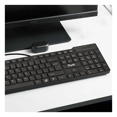 PACK2 TABLERO NEGRO CON DISENO ERGONOMICO Y TECLAS RETROILUMINADAS Y+PAPEL REGALO - 2