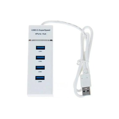 PACK2 ADAPTADOR BLANCO 4 ENTRADAS HUB 303 PARA OFICINA Y MULTIPLES CONEXIONES Y+REGALO STICKER - 2