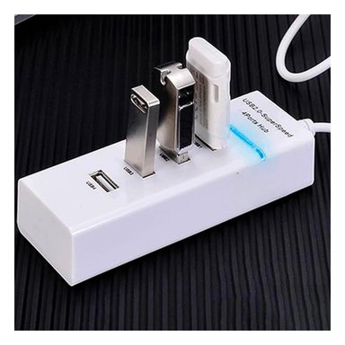 PACK2 ADAPTADOR BLANCO 4 ENTRADAS HUB 303 PARA OFICINA Y MULTIPLES CONEXIONES Y+REGALO STICKER - 5