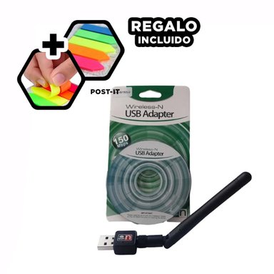 PACK12 RECEPTOR WIFI USB LIGERO PARA SENAL ESTABLE Y CONEXION CONTINUA NEGRO - 1