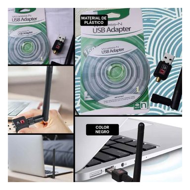 PACK12 ADAPTADOR USB WIFI COMPACTO PARA CONEXION CONTINUA Y COMPATIBLE NEGRO Y+PAPEL REGALO - 2