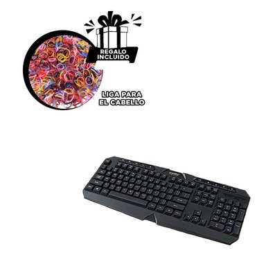 PACK2 TABLERO CON TECLAS SUAVES Y FUNCIONES MULTIPLES NEGRO Y+PAPEL REGALO - 5