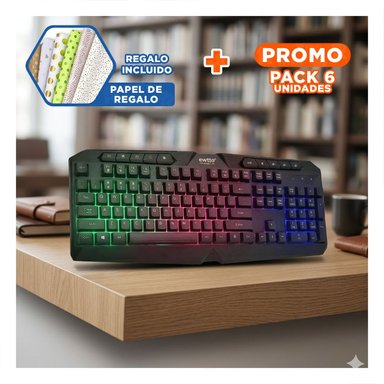 PACK4 TECLADO CON FUNCIONES AVANZADAS Y TECLAS RAPIDAS NEGRO - 1