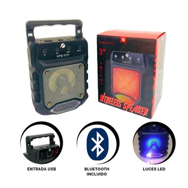 PACK12 BOCINA COLOR NEGRO FUNCIONAL Y PARLANTE PEQUENO INALAMBRICO BLUETOOTH Y+REGALO STICKER - 5