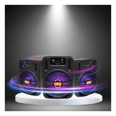 PACK4 ALTAVOZ COMPACTO NEGRO CON DISENO MODERNO Y BLUETOOTH PARA OFICINA Y+PAPEL REGALO - 2