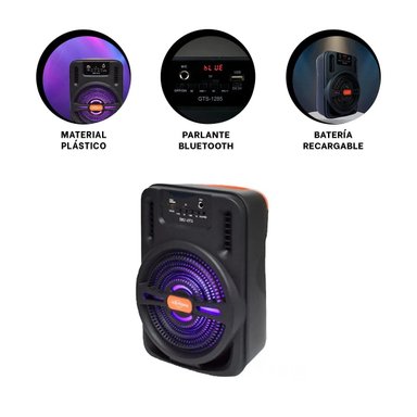 PACK4 ALTAVOZ COMPACTO NEGRO CON DISENO MODERNO Y BLUETOOTH PARA OFICINA Y+PAPEL REGALO - 4
