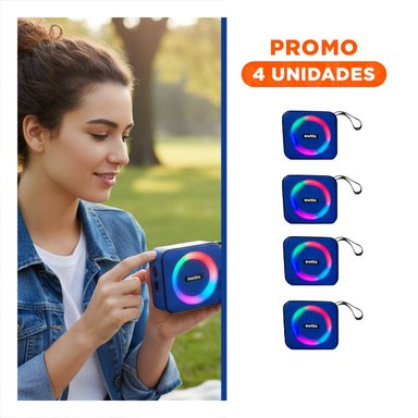 PACK2 REPRODUCTOR DE AUDIO DE PLASTICO AZUL CON BASE ESTABLE PARA MESA Y+PAPEL REGALO - 1