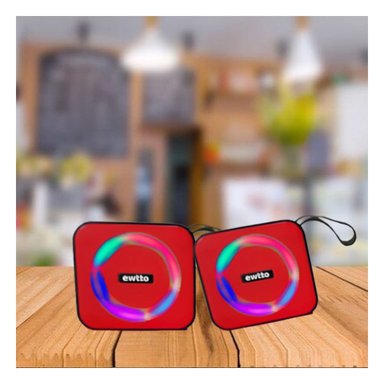 PACK2 ALTAVOZ LIGERO ROJO DE PLASTICO PARA MOCHILA CON SISTEMA DE GRAN AUDIO Y+PAPEL REGALO - 2