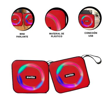 PARLANTE ELEGANTE DE PLASTICO PARA REGALO ROJO CON ACABADO DE GRAN LUJO Y+LIGAS REGALO - 2