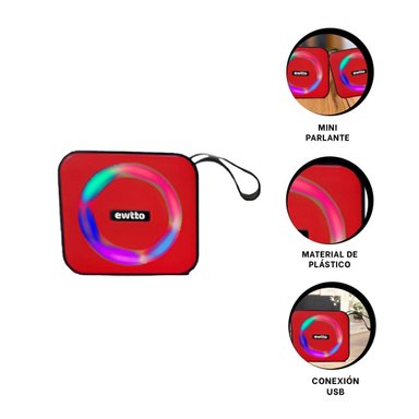 PARLANTE ELEGANTE DE PLASTICO PARA REGALO ROJO CON ACABADO DE GRAN LUJO Y+LIGAS REGALO - 4