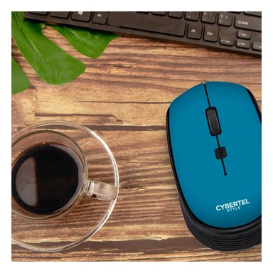 PACK2 MOUSE DE TRABAJO CON FORMA DE CYBERTEL AZUL PARA EL HOGAR MODERNO - 5