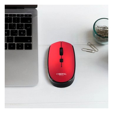 PACK6 RATON MODERNO CON MARCA CYBERTEL STYLE ROJO DESARROLLO DEL TRABAJO Y+PAPEL REGALO - 2