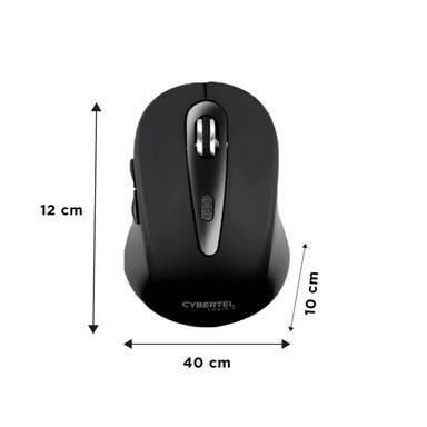 PACK6 RATON CYBERTEL NEGRO TECNOLOGIA PORTATIL PARA ESTUDIO Y TRABAJO Y+PAPEL REGALO - 4