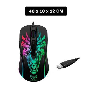 PACK2 MOUSE GAMER INFERNO NEGRO PARA LAPTOP CON SENSOR DE MOVIMIENTO RAPIDO Y+PAPEL REGALO - 4