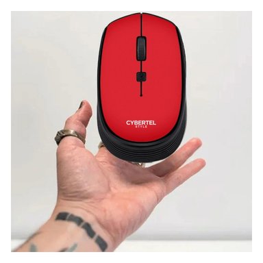 PACK4 MOUSE DE TECNOLOGIA DE CYBERTEL STYLE ROJO PARA USO DIARIO EN EL HOGAR Y+REGALO STICKER - 3