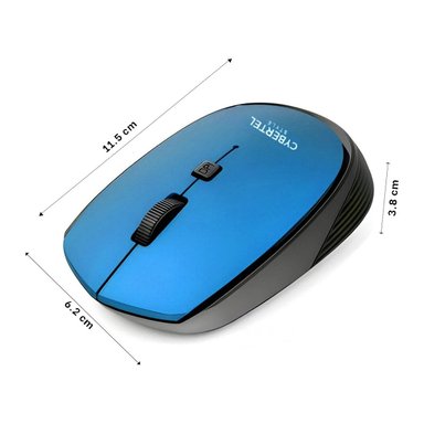 PACK4 MOUSE INALAMBRICO DE CYBERTEL AZUL CON SENSOR OPTICO Y PRECISION Y+REGALO STICKER - 4
