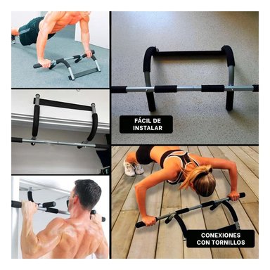 PACK2 APARATO PARA DOMINADAS TIPO IRON GYM EN CASA Y+PAPEL REGALO - 3