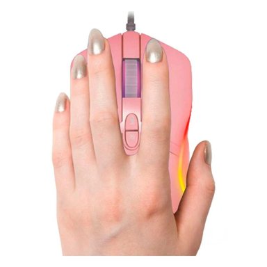 PACK2 RATON GAMER STINGRAY ROSADO PARA PC CON DISENO DE GENERACION Y+REGALO STICKER - 2