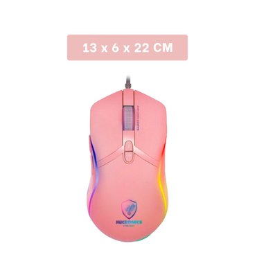 PACK2 RATON GAMER STINGRAY ROSADO PARA PC CON DISENO DE GENERACION Y+REGALO STICKER - 4