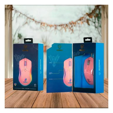 PACK2 RATON GAMER STINGRAY ROSADO PARA PC CON DISENO DE GENERACION Y+REGALO STICKER - 5