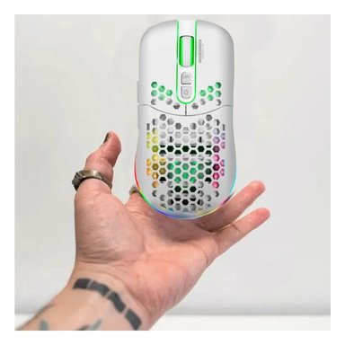 PACK2 ACCESORIO GAMER MICRONICS WARRIOR BLANCO PARA SETUP CON ESTETICA MODERNA Y+REGALO STICKER - 5