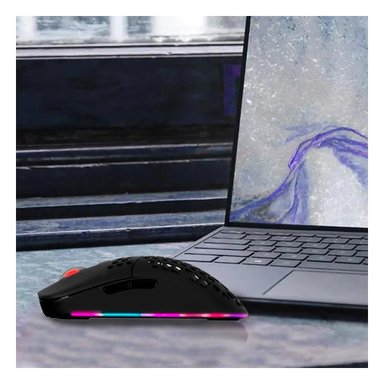 PACK2 MOUSE GAMER MICRONICS WARRIOR NEGRO PARA LAPTOP CON SENSOR DE MOVIMIENTO Y+PAPEL REGALO - 5