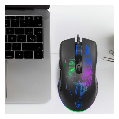 MOUSE GAMER ANONIMUS NEGRO PARA OFICINA CON ALTA PRECISION Y RAPIDEZ Y+PAPEL REGALO - 1