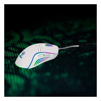 MOUSE GAMER STINGRAY BLANCO PARA OFICINA CON ALTA PRECISION Y+PAPEL REGALO - 5
