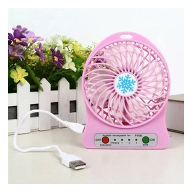 PACK4 AIREADOR MINI PORTATIL RECARGABLE ROSADO DISENO MODERNO Y LIGERO Y+REGALO STICKER - 1