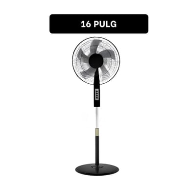 PACK2 CLIMATIZADOR ELECTRICO 16PULG NEGRO CON PLOMO AJUSTABLE MODERNO - 4