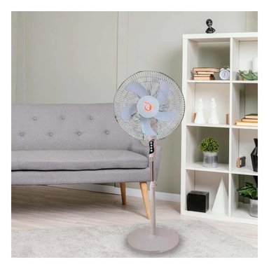 PACK2 ABANICO ELECTRICO 16PULG BLANCO AJUSTABLE POTENTE CON BASE FIRME Y+PAPEL REGALO - 2