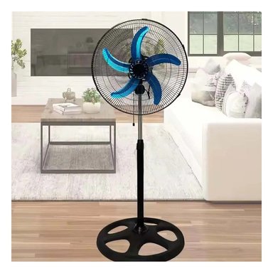 AIREADOR ELECTRICO 18PULG NEGRO CON AZUL SILENCIOSO POTENTE CON BASE Y+PAPEL REGALO - 3