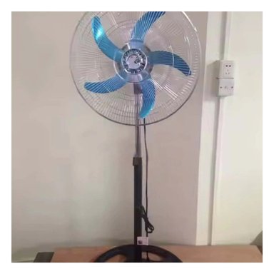 REFRESCADOR ELECTRICO 18PULG NEGRO CON AZUL MODERNO FUNCIONAL Y SILENCIOSO Y+REGALO STICKER - 2